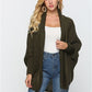 Open Front Batwing Sleeve Cardigan