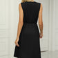 Pocketed V-Neck Wide Strap Dress