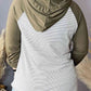 Plus Size Striped Long Sleeve Hoodie