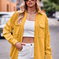Full Size Dropped Shoulder Longline Shirt with Pockets