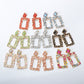 Square Shape Glass Stone Dangle Earrings