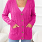 SavannahTree Button Down Cable-Knit Cardigan