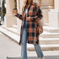 Plaid Collared Neck Long Sleeve Shirt