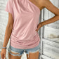 One Shoulder Short Sleeve T-Shirt