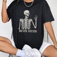 Round Neck Short Sleeve Never Better Graphic T-Shirt