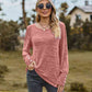 Full Size Round Neck Long Sleeve Buttoned T-Shirt
