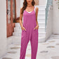 Spaghetti Strap Jumpsuit with Pockets