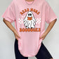 Round Neck Short Sleeve Ghost Graphic T-Shirt