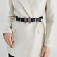 Jessica Anne Beauty Double Buckle PU Leather Belt