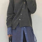 Dropped Shoulder Buttoned Cardigan