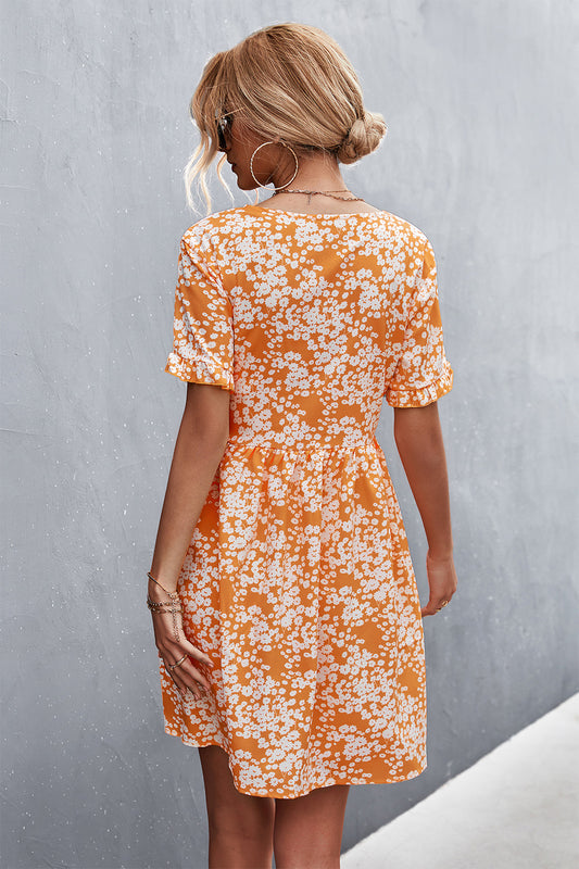 Women's Printed Button down Pocketed Dress