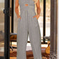 BeautifyJumpers Smocked Spaghetti Strap Wide Leg Jumpsuit