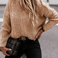 V-Neck Cable-Knit Long Sleeve Sweater