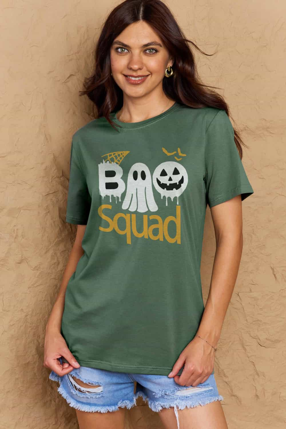 Simply Love Halloween Full Size BOO SQUAD Graphic Cotton T-Shirt