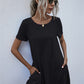 SOChic Round Neck Short Sleeve Mini Dress