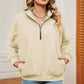 Half Zip Dropped Shoulder Sweatshirt