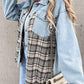 Plaid Button Up Dropped Shoulder Jacket