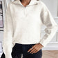 Half Zip Dropped Shoulder Sweater