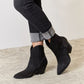 East Lion Corp Black Rhinestone Ankle Cowboy Boots
