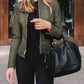 Mock Neck Zip Up Jacket