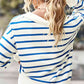 Striped Collared Neck Knit Top