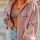 Hannah Full Size Zip-Up Drawstring Hooded Jacket