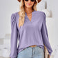 Notched Long Sleeve T-Shirt