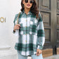 LoveByHannah Plaid Button Up Collared Neck Long Sleeve Shirt