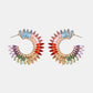 Zinc Alloy Acrylic C-Hoop Earrings