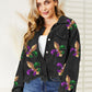 Sequin Raw Hem Jacket
