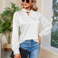 Cutout Mock Neck Long Sleeve Top