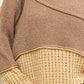 BiBi Texture Detail Contrast Drop Shoulder Sweater - Brand BiBi