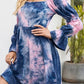 Tie-Dye Square Neck Flounce Sleeve Dress