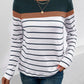Striped Round Neck Long Sleeve T-Shirt