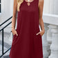 Cutout Round Neck Sleeveless Dress