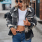 Printed Collared Neck Jacket