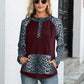 Leopard Raglan Sleeve Hoodie
