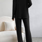 NotSoBasic Ribbed V-Neck Top and Pants Lounge Set
