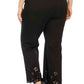 Plus Size Openwork Detail Pants