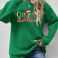 CHRISTMAS THEMED Letter Graphic Round Neck Long Sleeve Sweatshirt