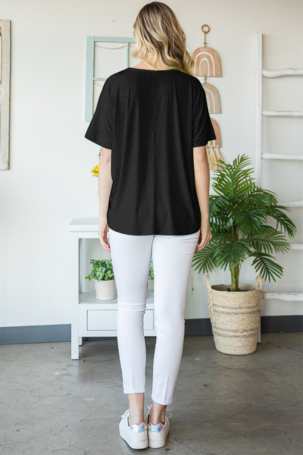 Heimish Full Size V-Neck Short Sleeve T-Shirt *