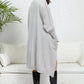 Open Front Dropped Shoulder Cardigan