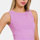 Zenana Ribbed Round Neck Cropped Tank - Brand Zenana