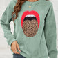 Round Neck Dropped Shoulder MAMA Graphic Sweatshirt