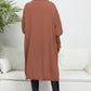 Lantern Sleeve Open Front Pocketed Cardigan