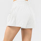 Elastic Waist Pocketed Active Shorts