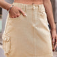 Women's Full Size Denim Mini Skirt with Pockets