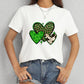 Heart Round Neck Short Sleeve T-Shirt