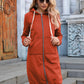 Full Size Zip-Up Longline Hoodie with Pockets