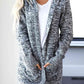 Heathered Open Front Cardigan with Pockets